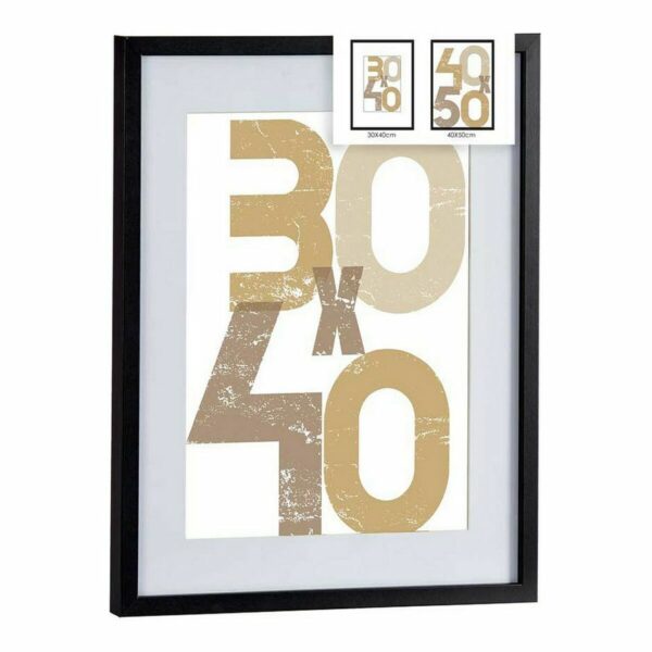 Bilderrahmen für die Wand Schwarz Kunststoff Holz MDF 42,5 x 2,5 x 52,5 cm (6 Stück) – Bild 2