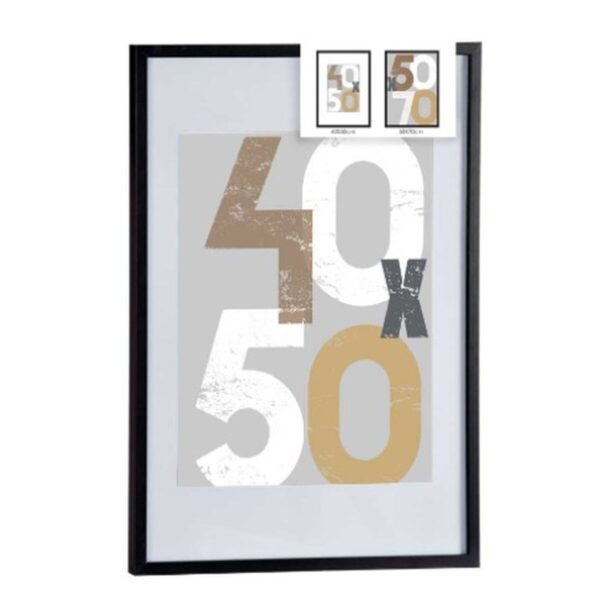 Bilderrahmen für die Wand Schwarz Kunststoff Holz MDF 52,5 x 2,5 x 72,5 cm (6 Stück) – Bild 2