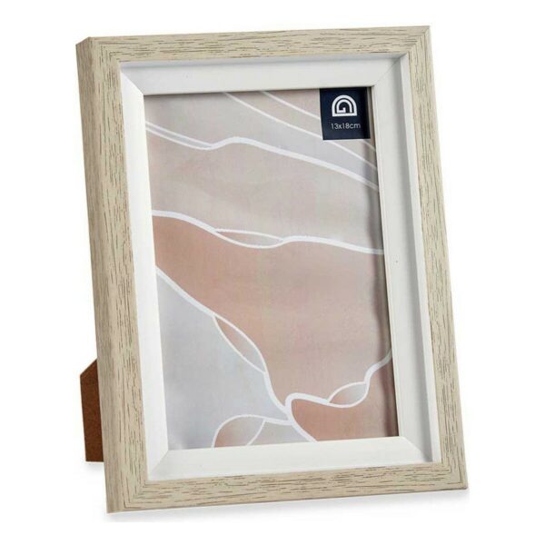 Fotorahmen 16,5 x 21,5 x 2 cm Kristall Beige Weiß Kunststoff (6 Stück) – Bild 2