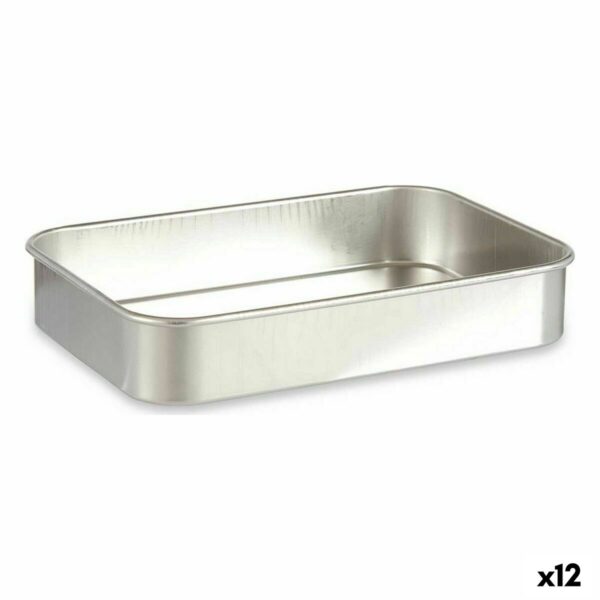 Backofenform Kinvara 100150 Silberfarben Aluminium 31 x 5,5 x 21,5 cm (12 Stück)