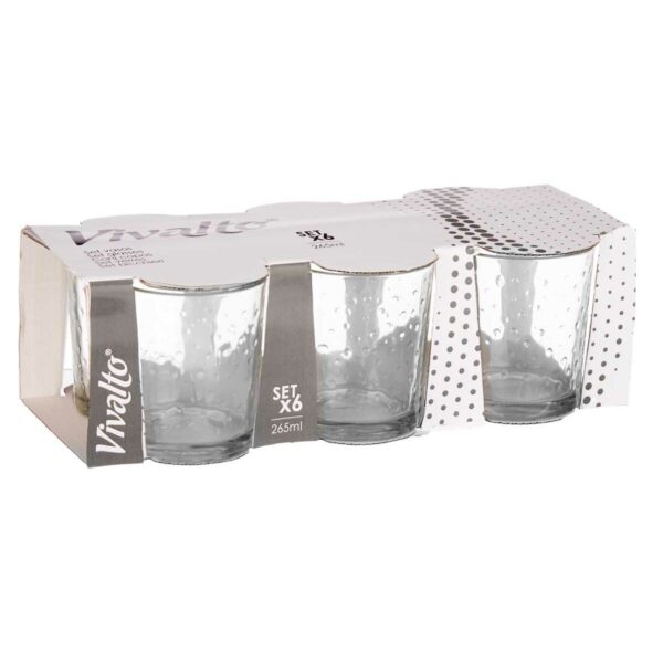 Gläserset Vivalto 79064 Durchsichtig Glas Punkte 265 ml (8 Stück) – Bild 3