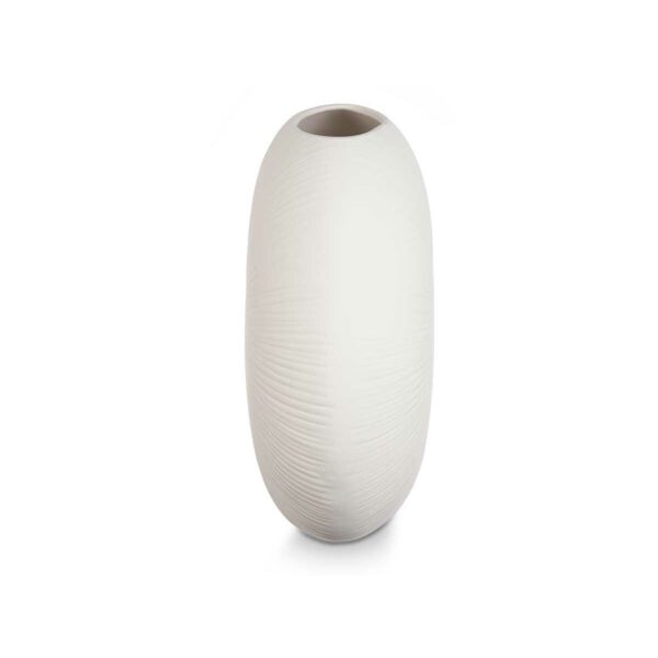 Vase rund Weiß aus Keramik 40 x 34,5 x 16 cm (2 Stück) – Bild 3