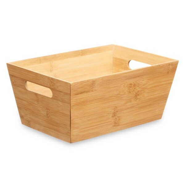 Mehrzweckkorb Kinvara B7656-2515 natürlich Bambus 15 x 29 x 8,5 cm Mit Griffen (12 Stück) – Bild 2