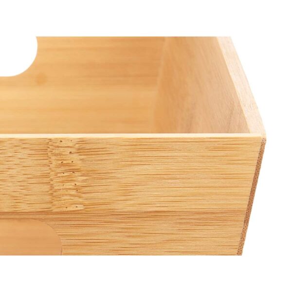 Mehrzweckkorb Kinvara B7656-2515 natürlich Bambus 15 x 29 x 8,5 cm Mit Griffen (12 Stück) – Bild 3