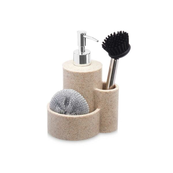 Seifenspender 2 in 1 für Spülbecken Kinvara 92295 Kunststoff Polyesterharz 14 x 18,5 x 12 cm Küche (12 Stück) – Bild 2