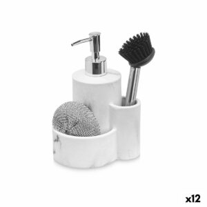 Seifenspender 2 in 1 für Spülbecken Kinvara B5614 Kunststoff Polyesterharz 14 x 18,5 x 12 cm Küche (12 Stück)