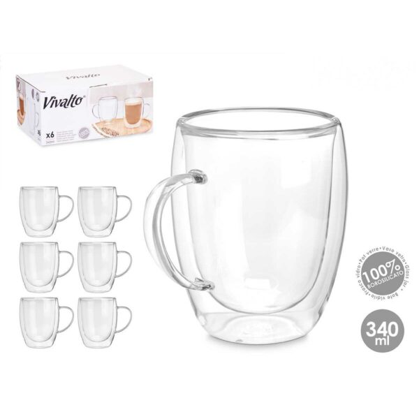 Henkelbecher Vivalto OCT-DG2225L Durchsichtig 340 ml (6 Stück) – Bild 3