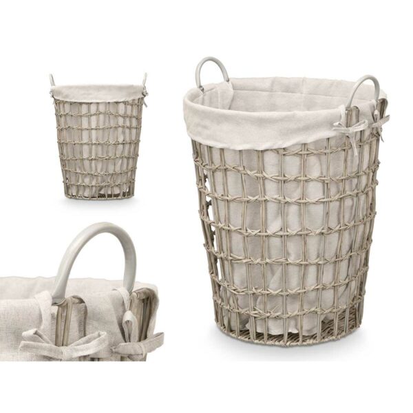 Korb Kipit HX30550 Grau Polyester Stoff Polypropylen Eisen Kunststoff 50 % Baumwolle 46 x 59 x 43 cm (6 Stück) – Bild 3