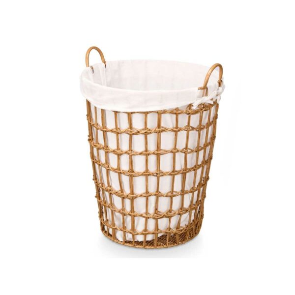 Korb Kipit HX30552 natürlich Polyester Stoff Polypropylen Eisen Kunststoff 50 % Baumwolle (6 Stück) – Bild 2