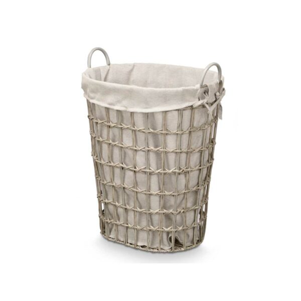 Korb Kipit HX30553 Grau Polyester Stoff Polypropylen Eisen Kunststoff 50 % Baumwolle (6 Stück) – Bild 2