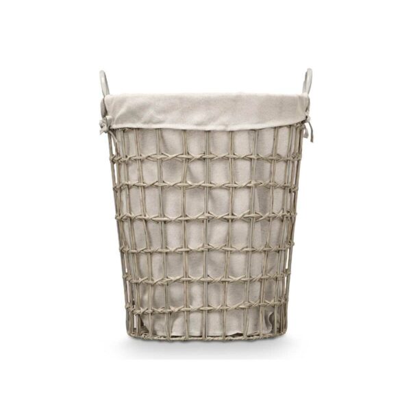 Korb Kipit HX30553 Grau Polyester Stoff Polypropylen Eisen Kunststoff 50 % Baumwolle (6 Stück) – Bild 4