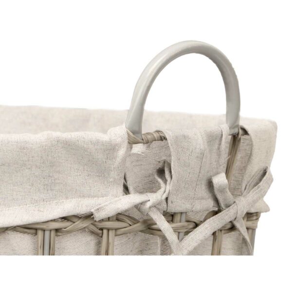Korb Kipit HX30553 Grau Polyester Stoff Polypropylen Eisen Kunststoff 50 % Baumwolle (6 Stück) – Bild 5