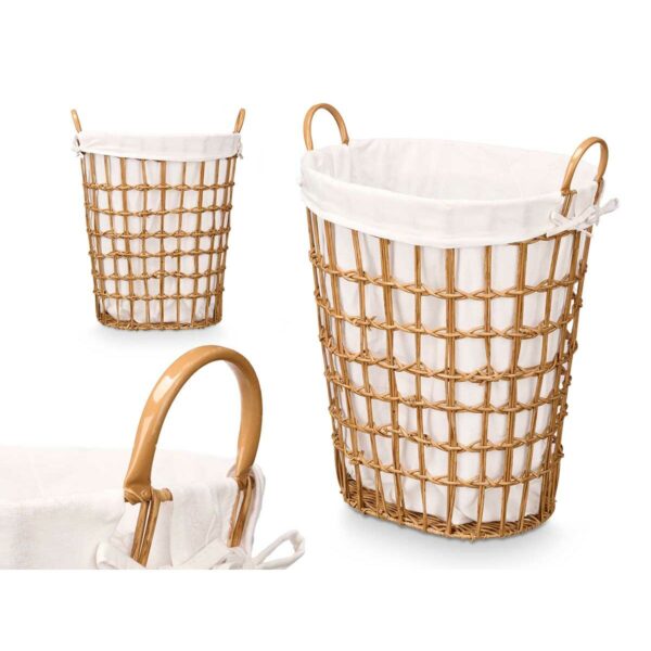 Korb Kipit HX30555 natürlich Polyester Stoff Polypropylen Eisen Kunststoff 50 % Baumwolle 49 x 58 x 35 cm (6 Stück) – Bild 3