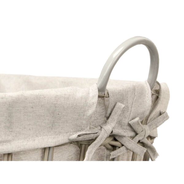 Korb Kipit HX30562 Grau Polyester Stoff Polypropylen Eisen Kunststoff 50 % Baumwolle 55,6 x 42,5 x 40 cm (6 Stück) – Bild 5
