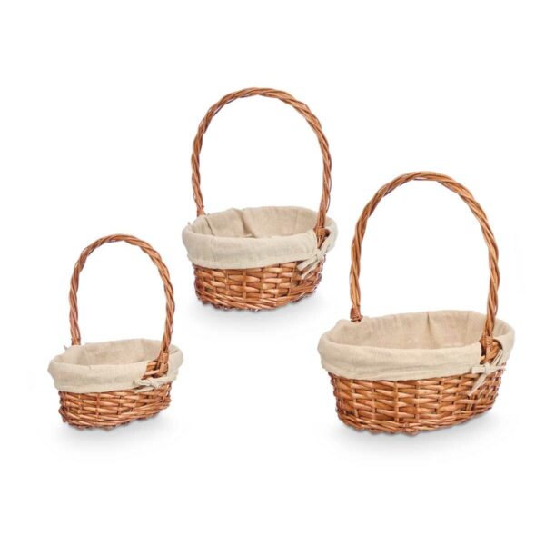 Korbsatz Kipit HX31275S/3 natürlich Polyester korb Stoff 50 % Baumwolle 34 x 39,5 x 30 cm 34 x 40 x 30 cm 3 Stücke (8 Stück) – Bild 2