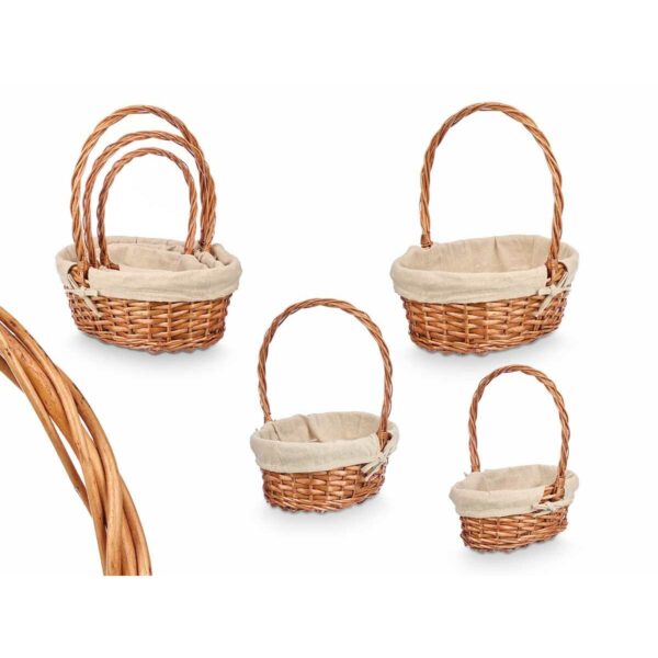 Korbsatz Kipit HX31275S/3 natürlich Polyester korb Stoff 50 % Baumwolle 34 x 39,5 x 30 cm 34 x 40 x 30 cm 3 Stücke (8 Stück) – Bild 3