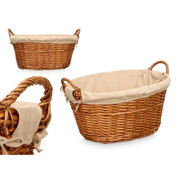 Korb Kipit HX31039 natürlich Polyester korb Stoff 50 % Baumwolle 60 x 35 x 48 cm (6 Stück) – Bild 3