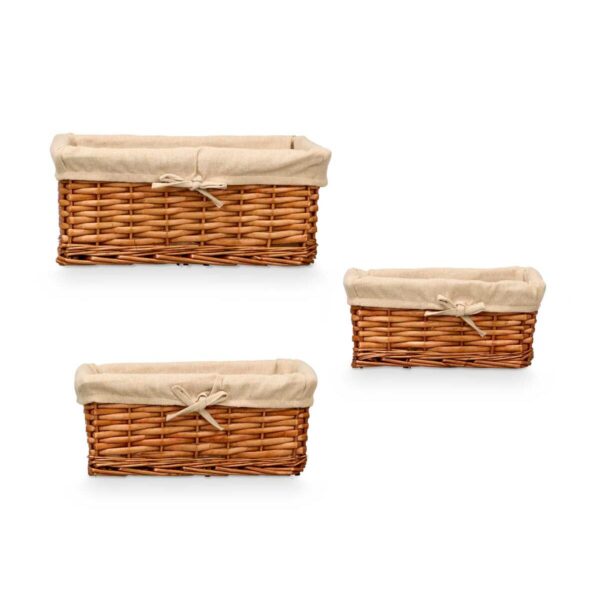 Korbsatz Kipit HX31033S/3 natürlich Polyester korb 50 % Baumwolle 39 x 16,5 x 29 cm 3 Stücke (6 Stück) – Bild 4