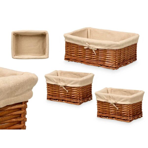 Korbsatz Kipit HX31449S/3 natürlich Polyester korb Stoff 50 % Baumwolle 39 x 16 x 30 cm 3 Stücke (6 Stück) – Bild 3