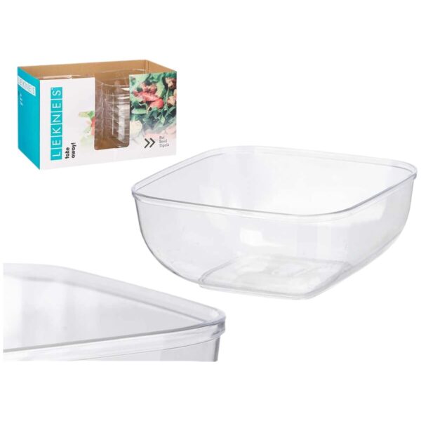 Geschirr-Set Leknes CK80688-1 Durchsichtig Kunststoff 5 L 25,5 x 12,3 x 25,5 cm (12 Stück) – Bild 2