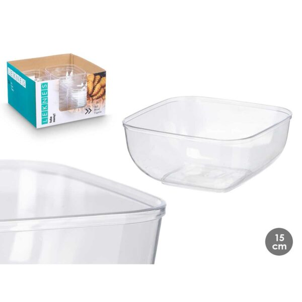Schalenset Leknes CK80688 Durchsichtig Kunststoff 800 ml 15,3 x 7 x 15,3 cm (24 Stück) – Bild 3
