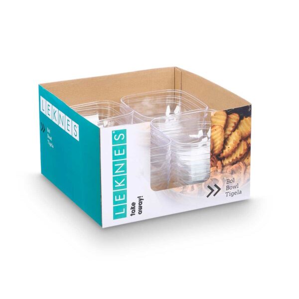 Schalenset Leknes CK80688 Durchsichtig Kunststoff 800 ml 15,3 x 7 x 15,3 cm (24 Stück) – Bild 4