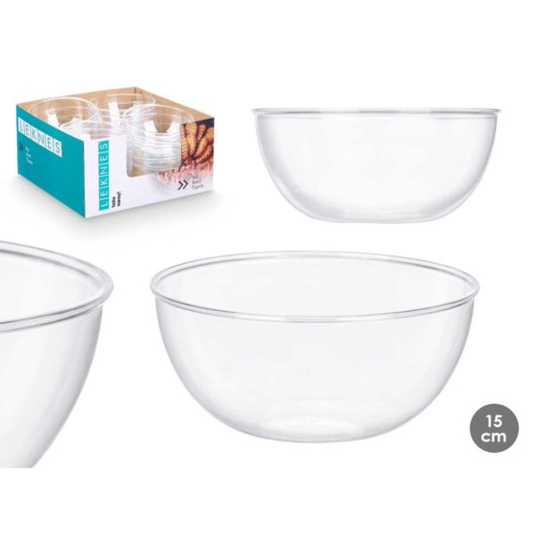Schalenset Leknes CK80678 Durchsichtig Kunststoff 700 ml 15,2 x 7 x 15,2 cm (24 Stück) – Bild 4
