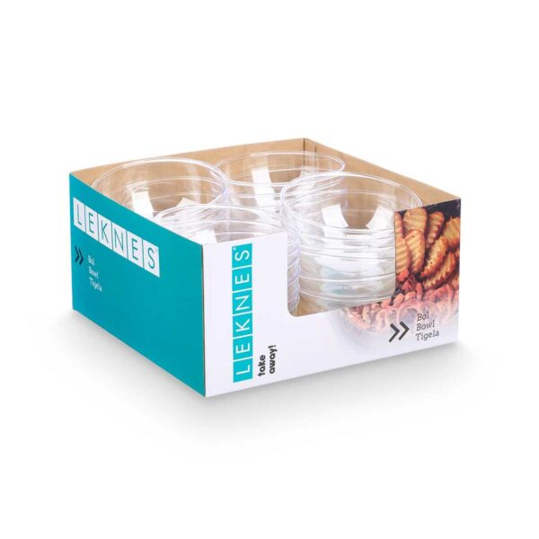 Schalenset Leknes CK80678 Durchsichtig Kunststoff 700 ml 15,2 x 7 x 15,2 cm (24 Stück) – Bild 5