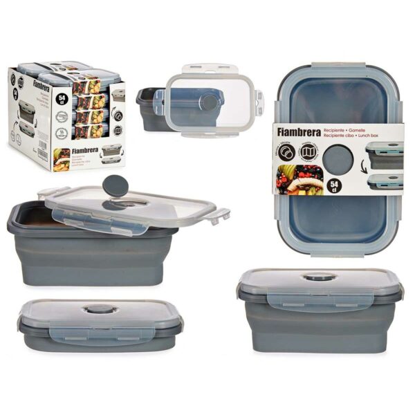 Lunchbox Kinvara CH19130-1 Grau Durchsichtig ABS 540 ml (12 Stück) – Bild 3
