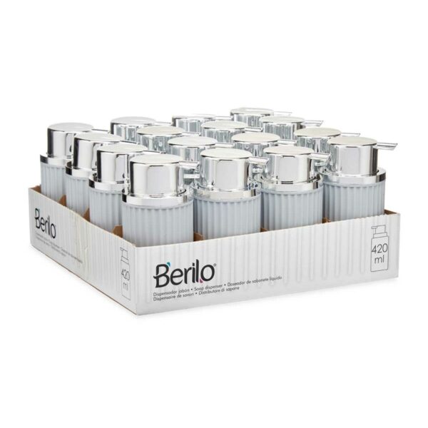 Seifenspender Berilo 3236-2 Grau Kunststoff 450 ml 7 x 14,5 x 8,5 cm (16 Stück) – Bild 4