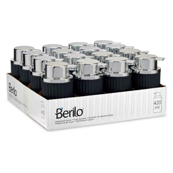 Seifenspender Berilo 3236-3 Anthrazit Kunststoff 420 ml 7 x 14,5 x 8,5 cm (16 Stück) – Bild 4