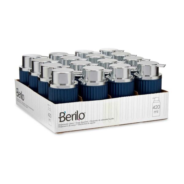 Seifenspender Berilo 3236-5 Blau Kunststoff 420 ml 7 x 14,5 x 8,5 cm (16 Stück) – Bild 4