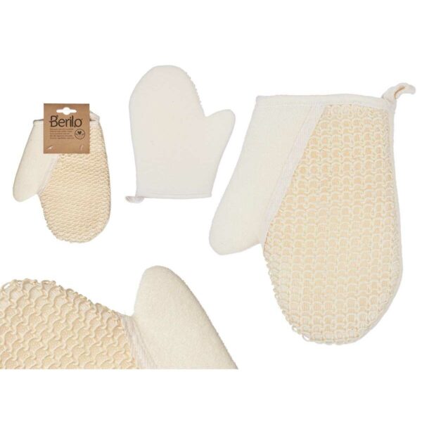 Peeling-Handschuh Berilo B7083-10 Weiß Beige (12 Stück) – Bild 3