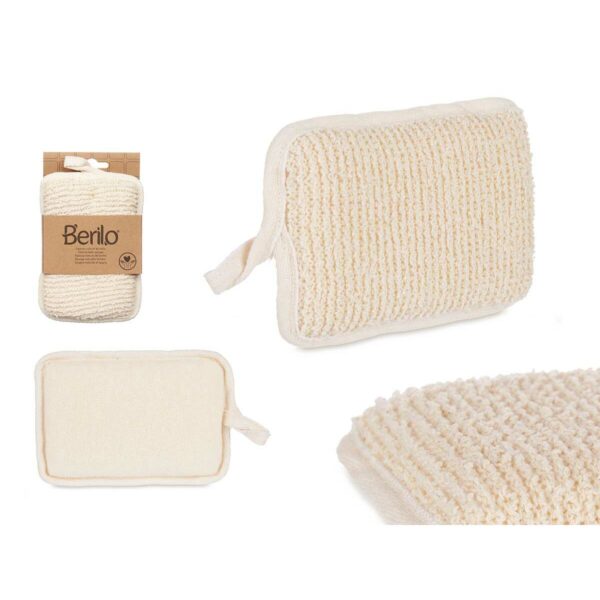 Körperschwamm Berilo B7081-6 Weiß Beige 11 x 16,5 x 2 cm (12 Stück) – Bild 3
