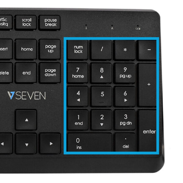 Tastatur mit Maus V7 CKW350ES Schwarz Qwerty Spanisch – Bild 3