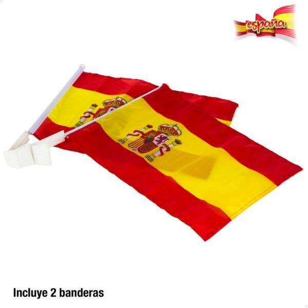 Auto-Fahnenhalter Colorbaby 45 x 30 cm Spanien 2 Stücke 24 Stück – Bild 4