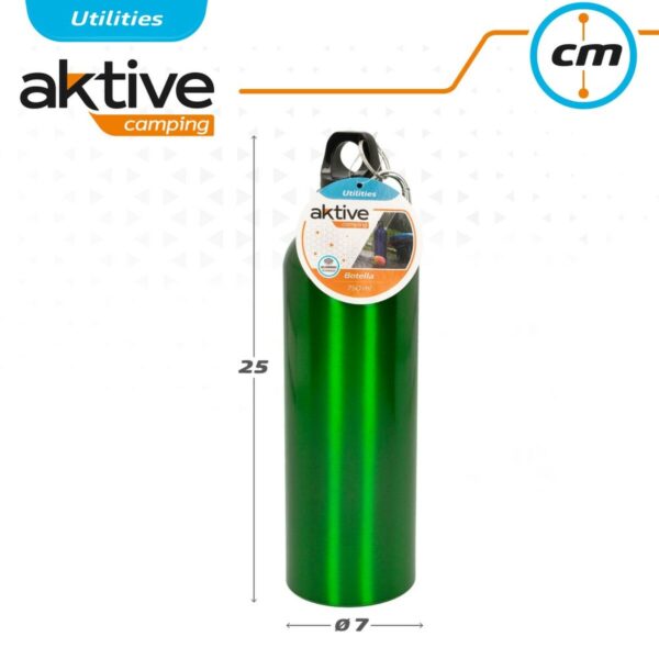 Wasserflasche Aktive 750 ml Karabinerhaken Aluminium 7 x 25 x 7 cm (24 Stück) – Bild 5