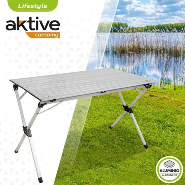 Table Klapptisch Aktive Silberfarben Aluminium 110 x 70 x 70 cm (4 Stück) – Bild 3