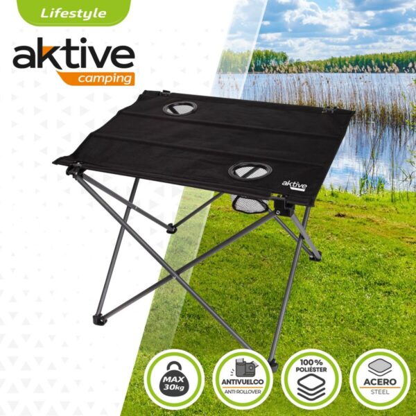 Table Klapptisch Aktive Schwarz Textil 61 x 51 x 50 cm (4 Stück) – Bild 3