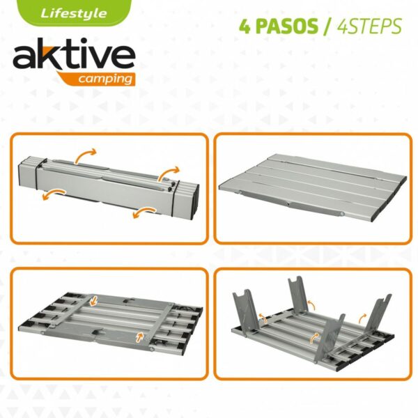 Table Klapptisch Aktive Silberfarben Aluminium 40 x 13 x 28,5 cm (4 Stück) – Bild 4