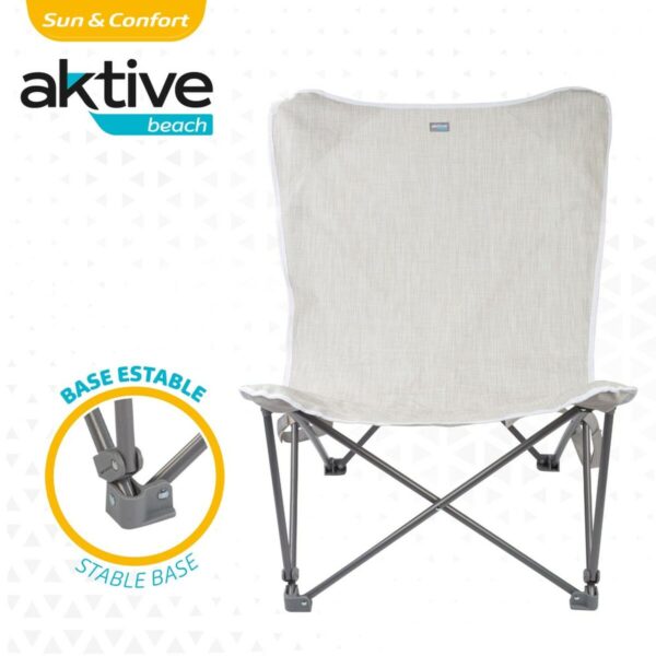Camping Klappstuhl Aktive Beige 78 x 90 x 76 cm (4 Stück) – Bild 4