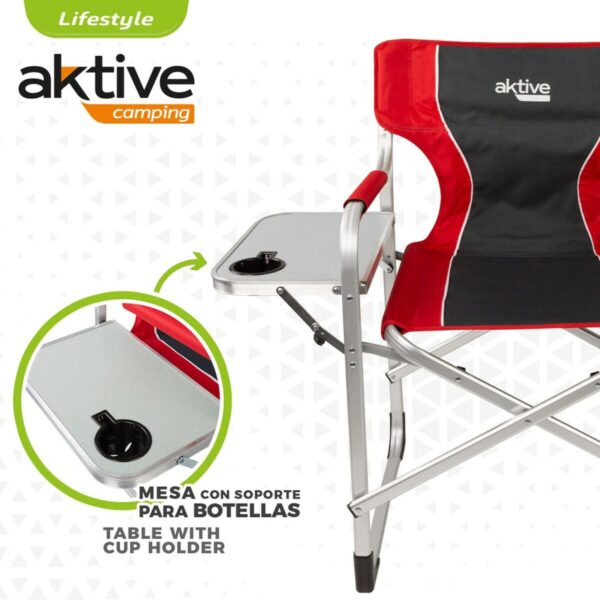 Camping Klappstuhl Aktive Grau Rot 61 x 92 x 52 cm (2 Stück) – Bild 4