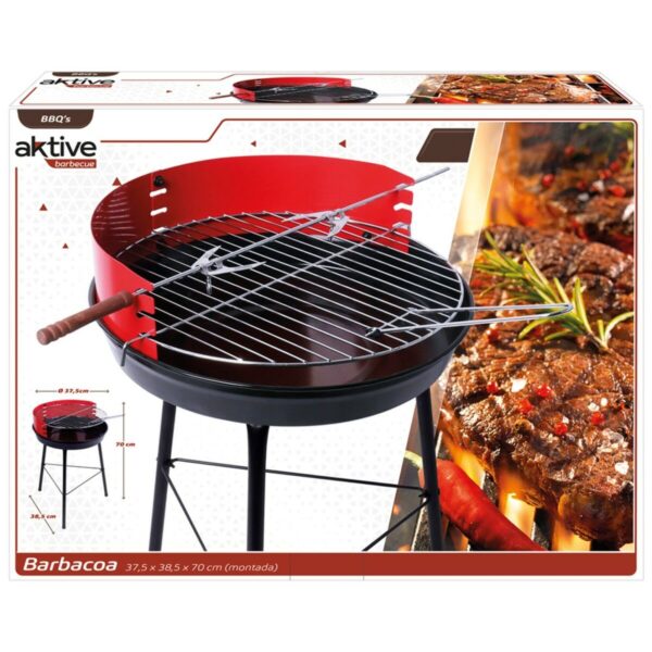 Grill Tragbarer Aktive Holz Eisen 37,5 x 70 x 38,5 cm (4 Stück) Rot – Bild 5