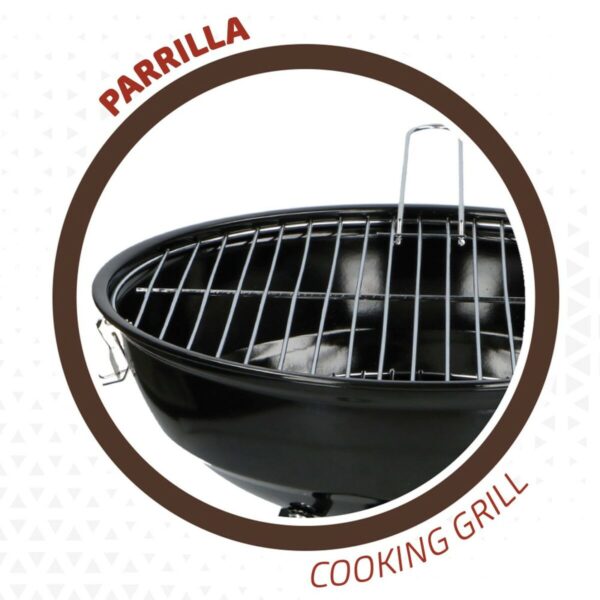 Grill Tragbarer Aktive Emailliertes Metall Ø 36 cm 36 x 44 x 36 cm (4 Stück) Rot – Bild 3