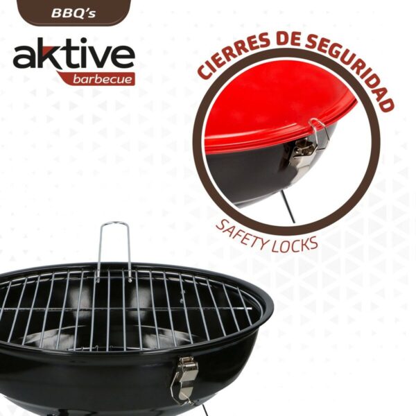 Grill Tragbarer Aktive Emailliertes Metall Ø 36 cm 36 x 44 x 36 cm (4 Stück) Rot – Bild 4