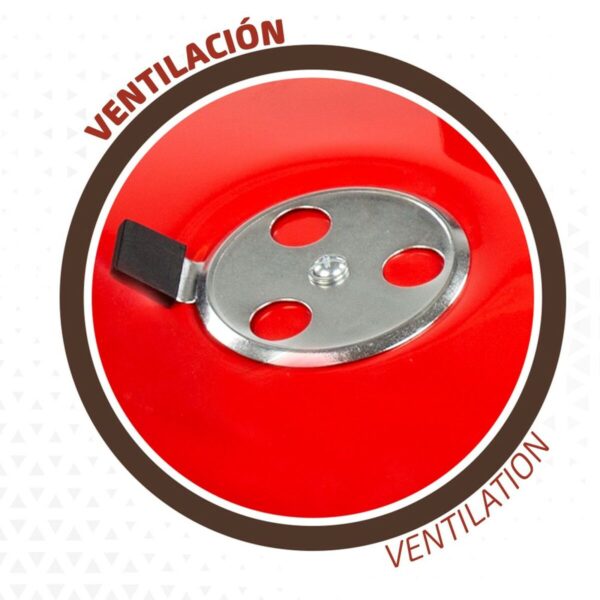 Grill Tragbarer Aktive Emailliertes Metall Ø 36 cm 36 x 44 x 36 cm (4 Stück) Rot – Bild 5