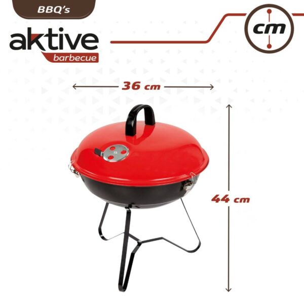 Grill Tragbarer Aktive Emailliertes Metall Ø 36 cm 36 x 44 x 36 cm (4 Stück) Rot – Bild 6