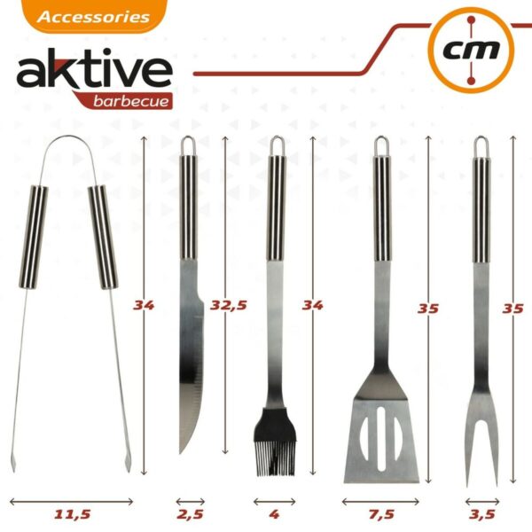 Grillzubehör Aktive Silikon Edelstahl 12 Stück 7,5 x 35 x 1,9 cm (5 Stücke) – Bild 7