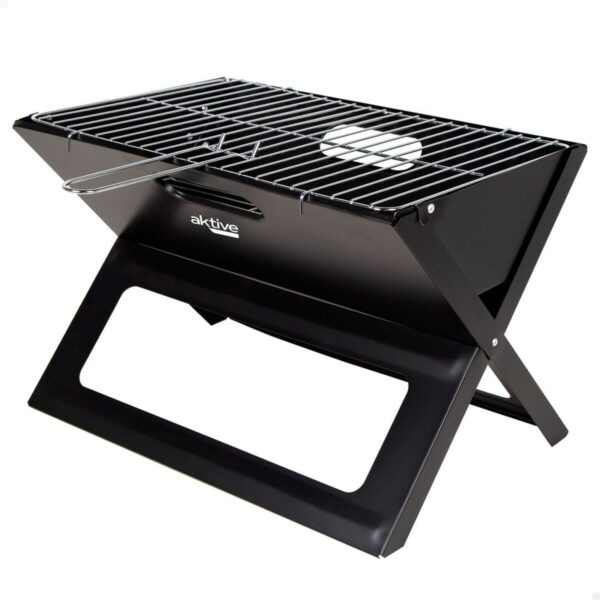 Grill Tragbarer Aktive Schwarz Stahl Eisen 45 x 30 x 29 cm – Bild 2