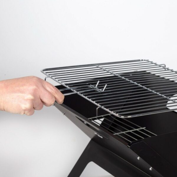 Grill Tragbarer Aktive Schwarz Stahl Eisen 45 x 30 x 29 cm – Bild 4